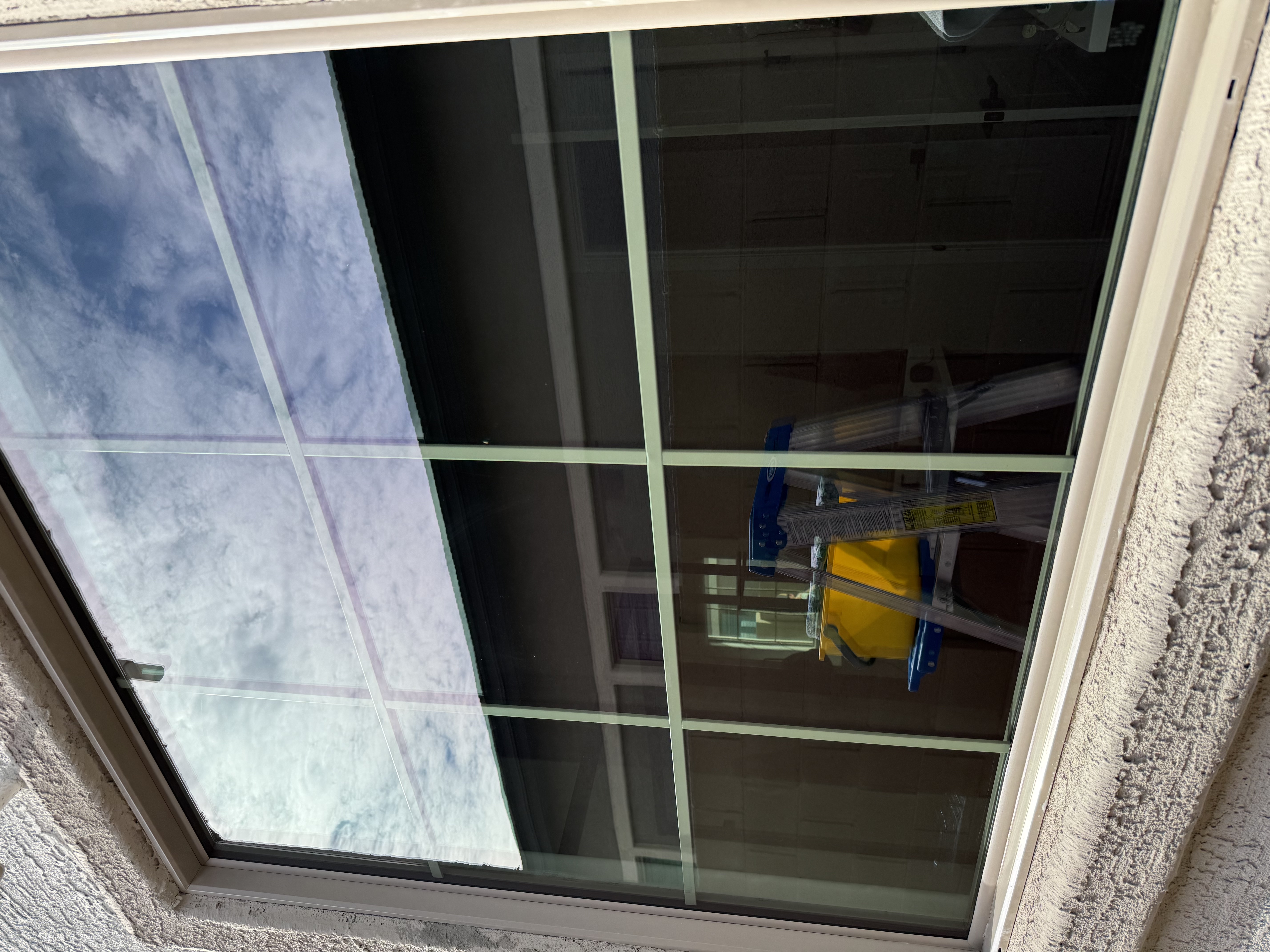 Sparkling clean window after cleaning